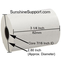 3 1/4″ x 90′ 2-Ply White/Yellow Receipt Printer Paper 50 Rolls 3.25″ Wide