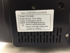 GStar NX-560 Bill Counting Machine w/ Counterfeit Detection 110V 60HZ