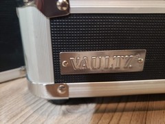Set of 2 VAULTZ Metal Lock Boxes Security Storage Cases Silver, And Black
