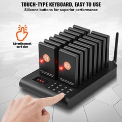 VEVOR Restaurant Wireless Pager System 16 Call Coasters Guest Queuing Calling