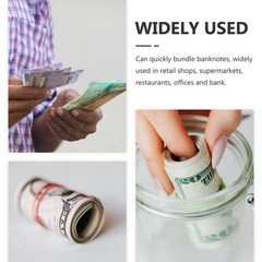 White Paper Money Bands for Cash Easy to Use Bill Wrappers for Bank and Business