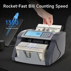 Money Counter Machine Pro with Value Count for Dollar Euro Accurate 110V | Large