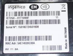 Lot of 2 Ingenico ICT250 Credit Card Terminals