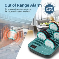 Retekess TD167A AM Restaurant Pager Calling System Guest Queuing 20 Buzzer Cafes