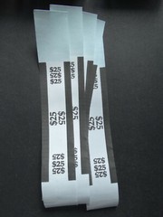 5 – Black $25 Cash Money Self-Sealing Straps Currency Bands
