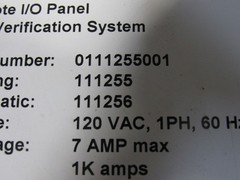 Accu-Sort 0111255001 120V 1Ph 60Hz Barcode Remote I/O Panel Verification System