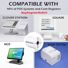(25 Rolls) 3 1/8 X 230 Thermal Paper (80Mm X 70M) 48 GSM Thickness Tape for Squa