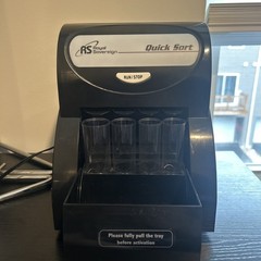 Royal Sovereign QS-1AC, Quick Coin Sorter, Coin Paper Roll Loader, Pull-Out Tray