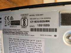 Citizen CT-S310IIUBK Thermal Receipt Printer (TZ30-M01) Dual USB/Serial – TESTED