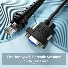 5M RS232 to RJ45 Barcode Scanner Cable For Honeywell 1900 1200G 1202G 1250G