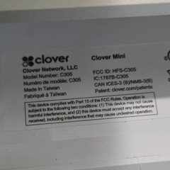 Clover Mini C305 Credit Card POS Terminal Touchscreen Wired for Android