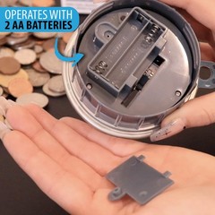 Locking Digital Coin Bank – Clear Jar with LCD Display – Counter for Kids