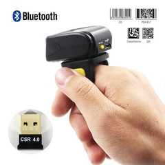 Bluetooth Ring 1D 2D QR Barcode ScannerWearable Wireless Finger Mini Bar Code