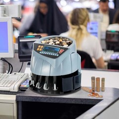 Coin Counter Machine, Coin Sorter Machine, 1¢, 5¢, 10¢, 25¢, 50¢ and Dollar, 25