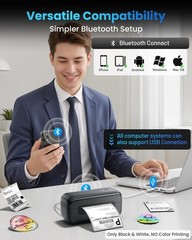 Phomemo Label Printer- 4X6 Bluetooth Thermal Address Label Printer For Small