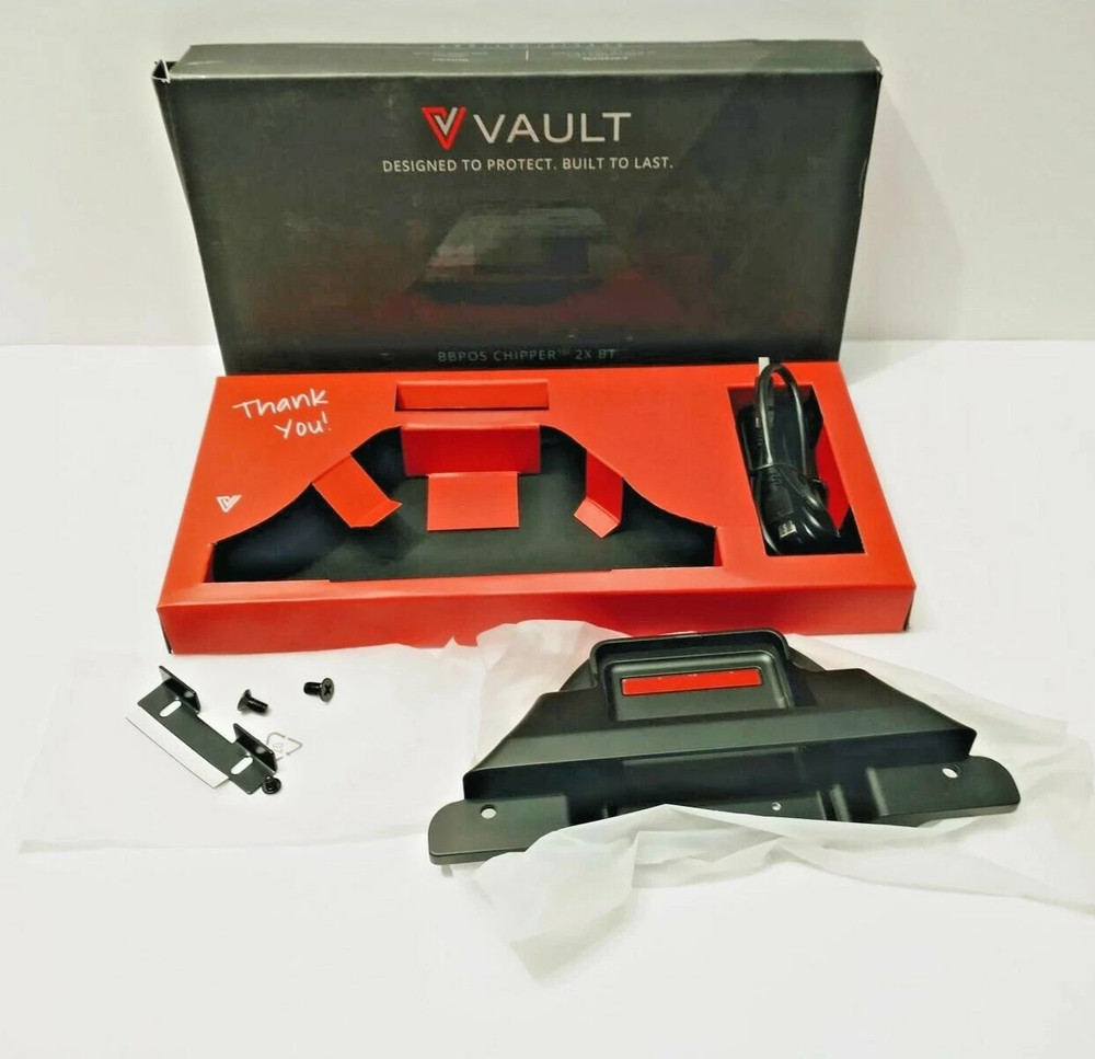 BRAND NEW VAULT PRO-C2X-BLK BRACKET FOR BBPOS CHIPPER 2X BLUETOOTH CARD READER