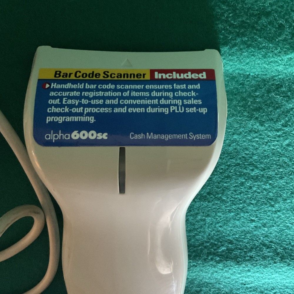 Royal ALPHA 600sc RS-232 DB9F Bar Code Scanner Only Not Tested “As-Is” Cash Mgmt
