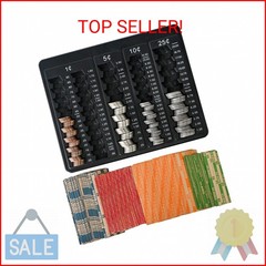 L LIKED 1PCS Black Coin Counter Tray -Change Counter Coin Counting and Sorting T
