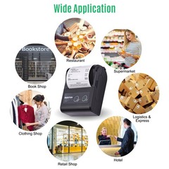 1-Portable 58mm 2 Inches Wireless BT Thermal Bill Receipt Printer Mini IADT