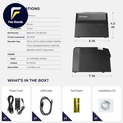 Thermal Receipt Printer 80Mm Usb/Ethernet POS QR Code Printer with Auto Cutte
