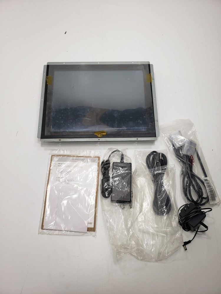 3M MicroTouch OP-115 Touch Screen LCD Monitor VGA RS232 USB w/ Cables Untested