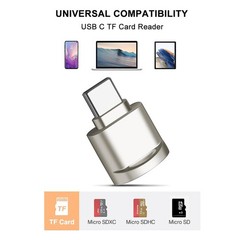 Micro SD Card Reader, USB C to SD Card Reader, Type C TF Memory Card Reader w…