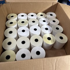 Office Depot 2 Ply Paper Rolls 3”x96ft. White & Yellow. Item# 553-965. 23 Rolls