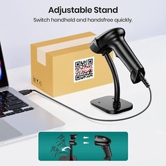 Barcode Scanner with Stand, Bluetooth and Wired Barcode Scanner, Inventory…