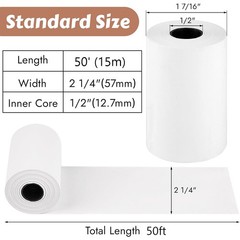 2 1/4″ x 50′ Thermal Paper Credit Card Cash Register POS Receipt Paper 50 Rolls