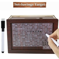 Cash Vault Wooden Savings Box Wooden Cash Saver Money Saving Box With Countdown