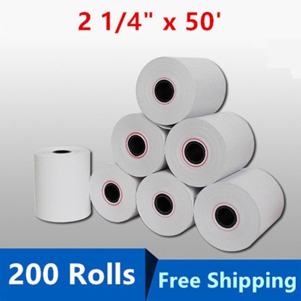 200 Rolls Case 2 1/4″ x 50′ Thermal Credit Card Cash Register POS Receipt Paper
