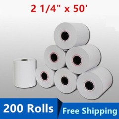 200 Rolls Case 2 1/4″ x 50′ Thermal Credit Card Cash Register POS Receipt Paper