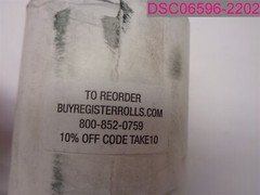 QTY=134 Rolls; Receipt Paper Thermal Rolls 3-1/8″W x 2-3/4″ Dia. 1/2″ Core