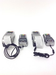 2x FIRST DATA FD130DUO Credit Card Machine w/ PinPad FD35 & Label Paper FREESHIP
