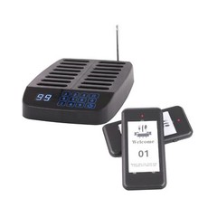 Restaurant Pager System, 16 Wireless Beepers, Touch Screen Keyboard Calling C…