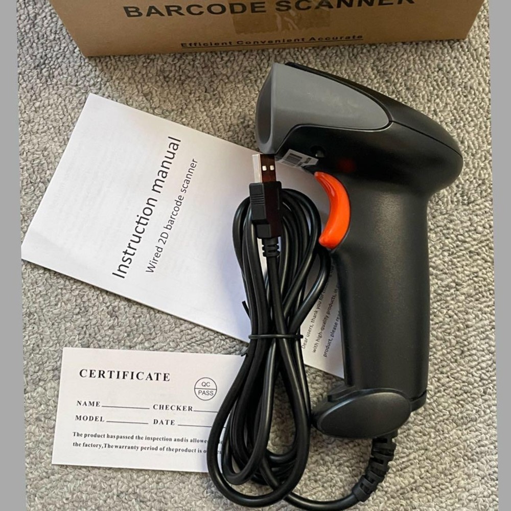 Portable Wireless Barcode Scanner Reader Quick Response Lightweight Unused