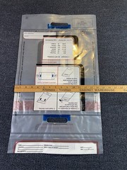 Qty 50 ControlTEK 14.5 x 25 CoinLok, Clear, Dual Handle Deposit Coin Bags sealed