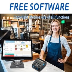 Mobile POS Cash Register Portable Printer Software app for Small Business Retail