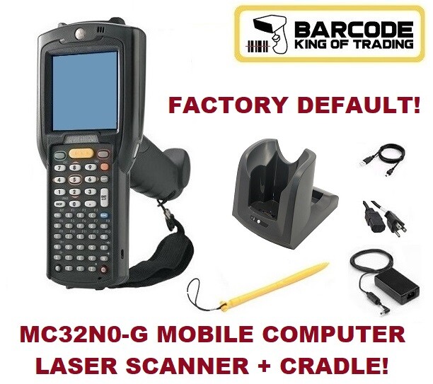 Zebra MC32N0-GL4HCLE0A Laser Scanner Windows CE 7.0, Full Keypad w/ Cradle! 🔥⭐