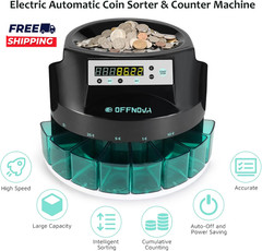 Electric Automatic Coin Sorter & Change Counter Machine Coins up to 300 Coins pe