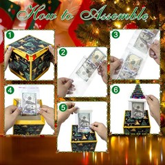 5 PCS Merry Money Box Cash Gift Pull Up Surprise DIY Funny Holder Men Green