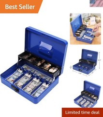 Compact 11.8″ Cash Box with Combination Lock and Coin Holder – Maximize Security