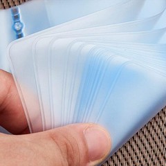 Plastic Wallet Insert Credit Card Holder Transparent (10 Page 20 Slots, 1 Pack)