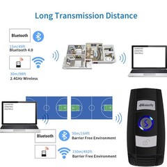 Bluetooth Barcode Scanner Portable Mini 1D Handheld 3-in-1 Reader Windows PC