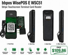 bbpos WisePOS E WSC51 Stripe Touchscreen Terminal Card Reader – New