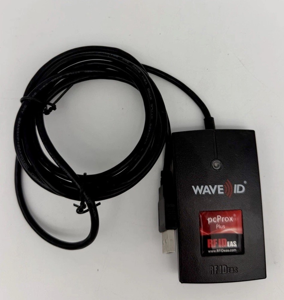 RFIDeas Wave ID Plus RFID Proximity Badge Card Reader RDR-80081AKU USB