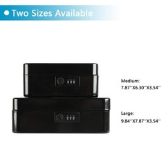 xydled Steel Cash Box Safe with Combination Lock,Money Safe Box with Removabl…