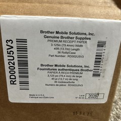 Brother Premium Receipt Paper (3.125in x 45ft) 36-Pack RD002U5V3 – 1620 Ft Total
