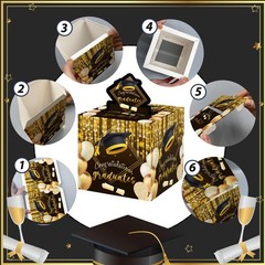 Graduation Money Box Gift Surprise Cash Gift Pull Out Card DIY Set 35 Bags