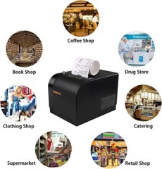 Rongta POS Printer, 80mm USB Thermal Receipt Printer, Restaurant Kitchen Prin…
